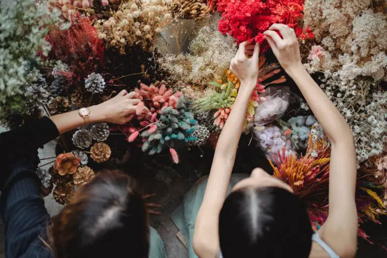 Dried sedum used in decor