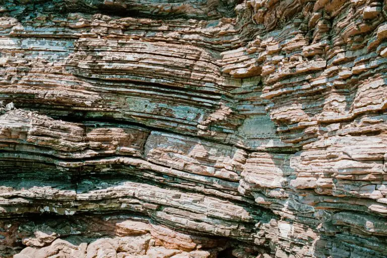 sedimentary rock layers forming through lithification